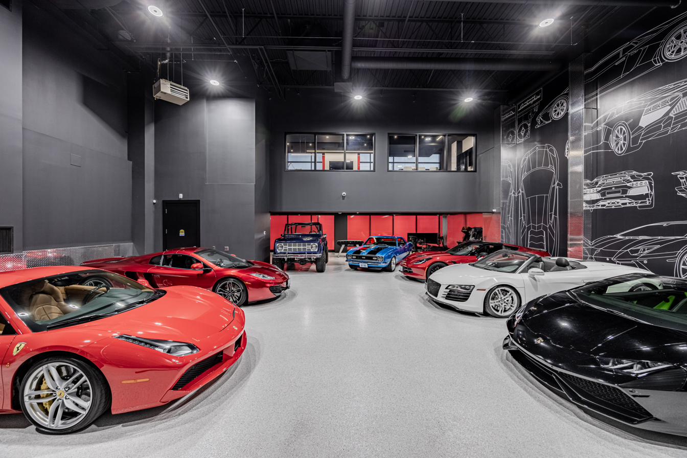 Full vehicle collection on the main showroom floor.